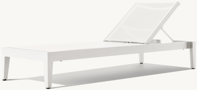 Balmain Aluminum & Mesh Stacking Adjustable Chaise