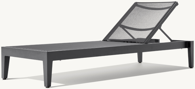 Balmain Aluminum & Mesh Stacking Adjustable Chaise