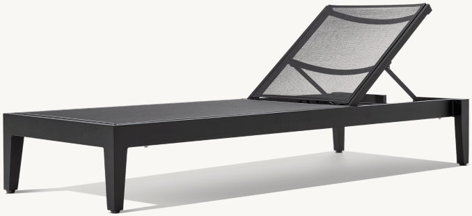 Balmain Aluminum & Mesh Stacking Adjustable Chaise