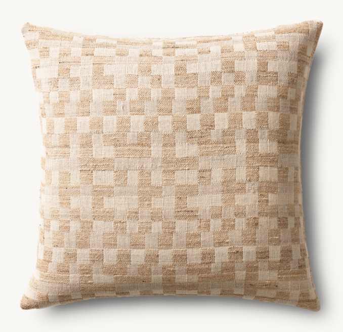 Kari - Housse de coussin à damier - Carrée