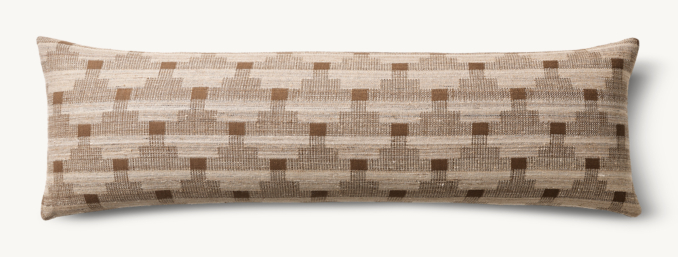 Kari - Housse de coussin à carrés échelonnés - Rectangulaire - Très grand lit