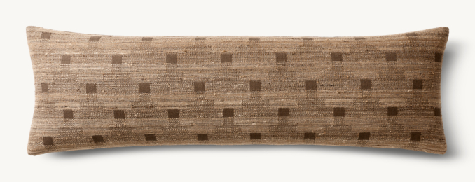 Kari - Housse de coussin à carrés échelonnés - Rectangulaire - Très grand lit