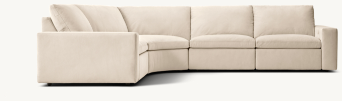 Stratus Recliner Modular Leather 4-Piece L-Sectional