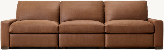 Maxwell Recliner Modular Leather 3-Piece Sofa