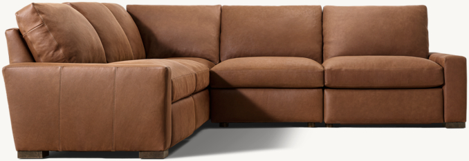 Maxwell Recliner Modular Leather 5-Piece Corner Sectional
