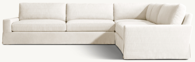 Maxwell Skirted Right-Arm L-Sectional With Modular Corner