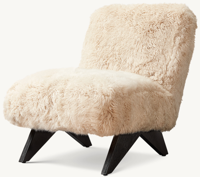 Jakob Sheepskin Armless Lounge Chair