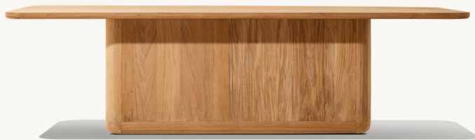 Milano Teak Rectangular Dining Table