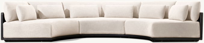 Striata Teak Curve Sectional