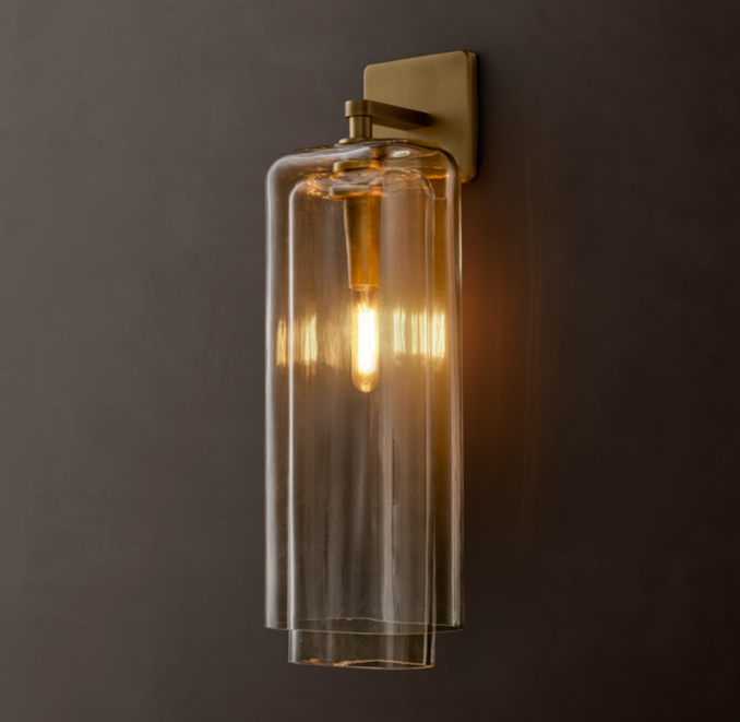 14" sconce shown in Lacquered Burnished Brass.