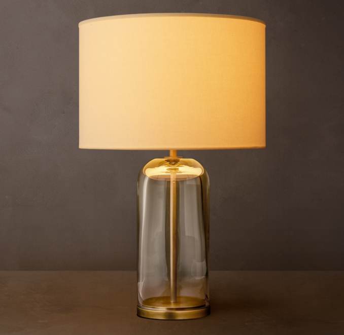23" lamp shown in Lacquered Burnished Brass.