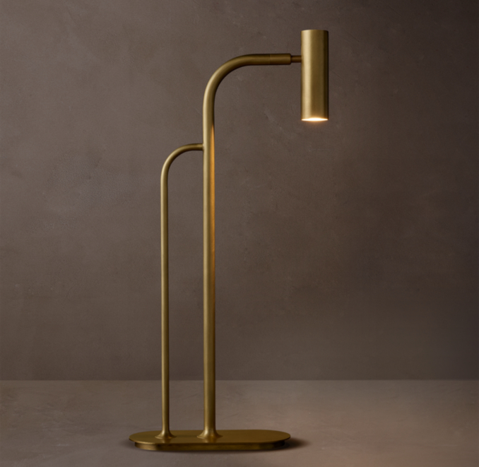 Shown in Lacquered Burnished Brass.