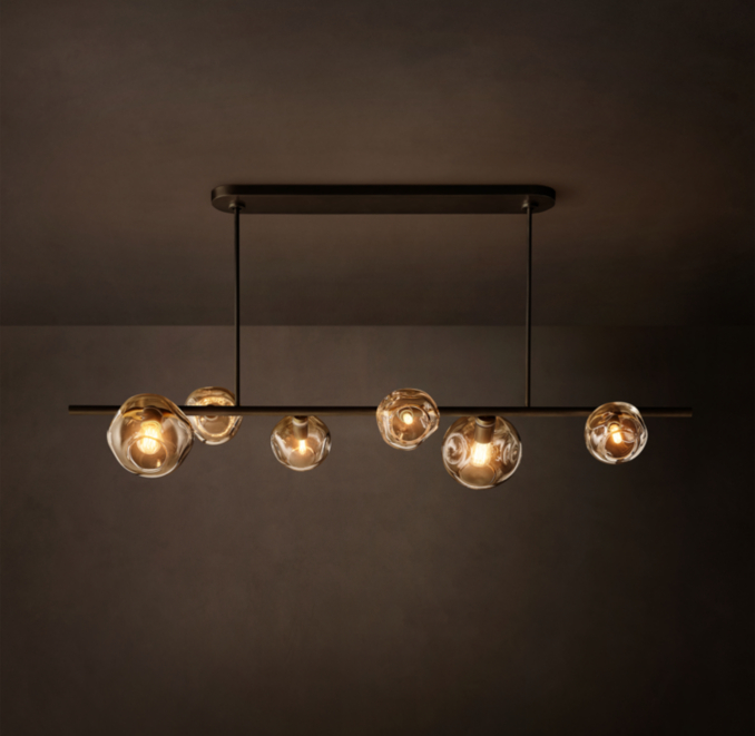 60" chandelier shown in Bronze.