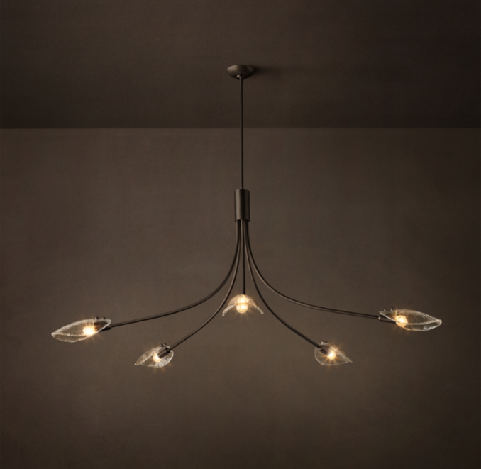 60" chandelier shown in Bronze.