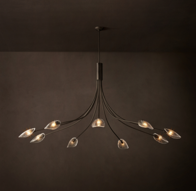 84" chandelier shown in Bronze.