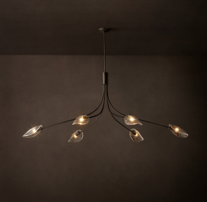72" chandelier shown in Bronze.