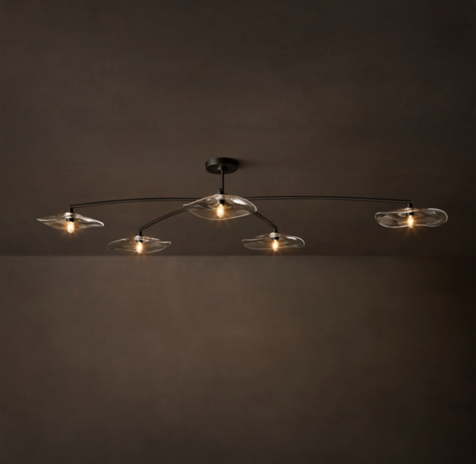 60" flushmount shown in Bronze.