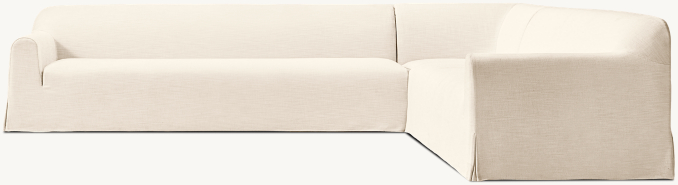 Monastère Waterfall L-Sectional With Modular Corner