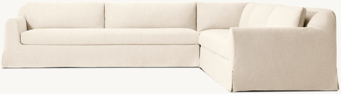 Monastère Bench-Cushion L-Sectional With Modular Corner