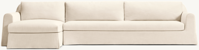 Monastère Left-Arm Bench-Cushion Chaise Sectional