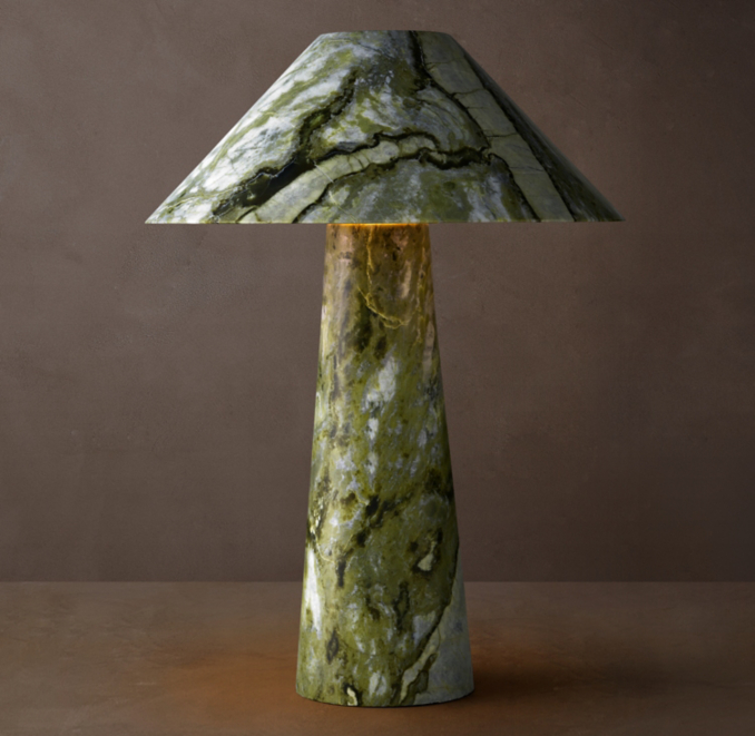 14" lamp shown in Green Marble.