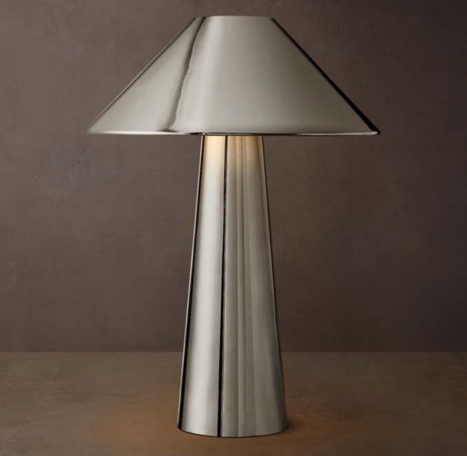 14" lamp shown in Polished Nickel.
