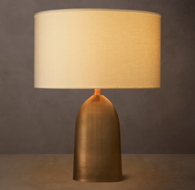 13" lamp shown in Vintage Brass.