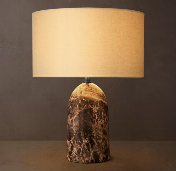 13" lamp shown in Emperador.