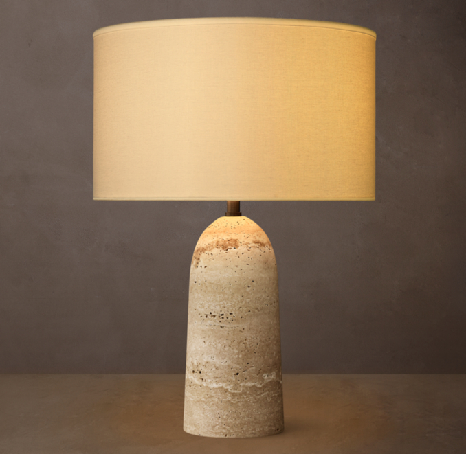 18" lamp shown in Travertine.