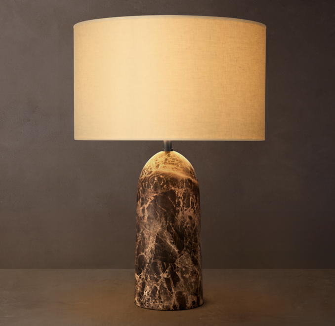 18" lamp shown in Emperador.