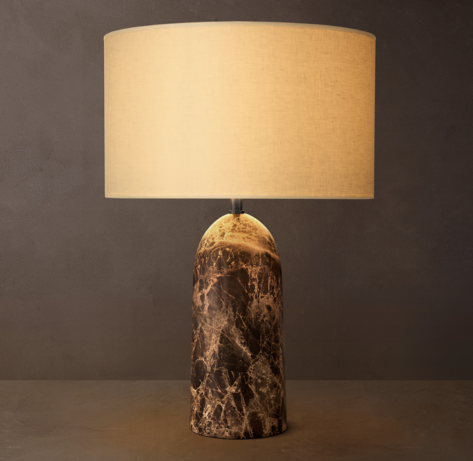 Sarezzo - Lampe à poser fuselée en pierre