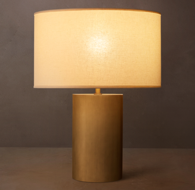 13" lamp shown in Vintage Brass.