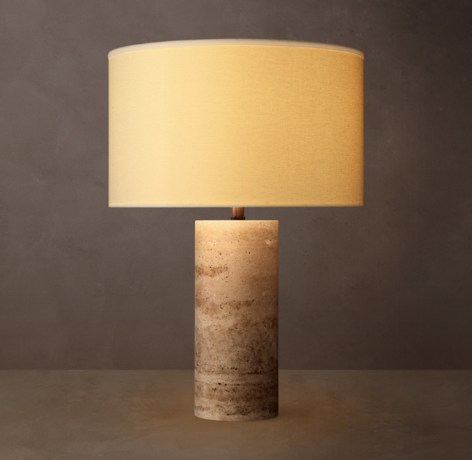 18" lamp shown in Travertine.