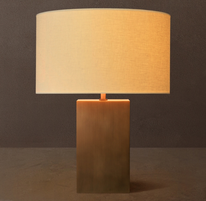 13" lamp shown in Vintage Brass.