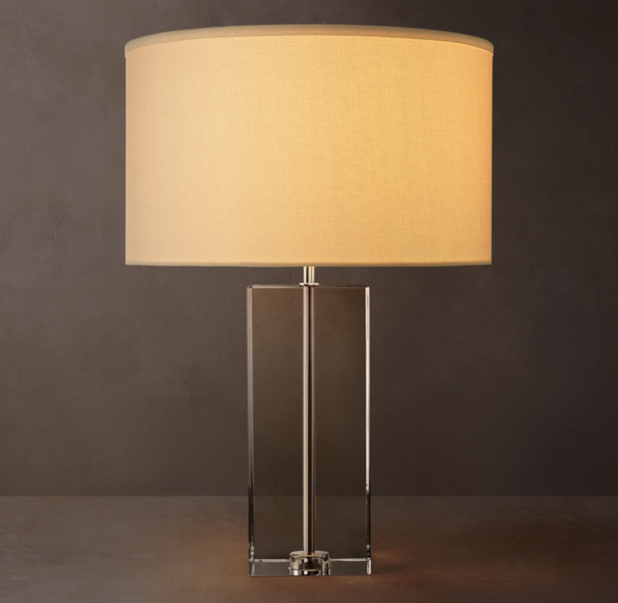 Sarezzo - Lampe à poser carrée en cristal