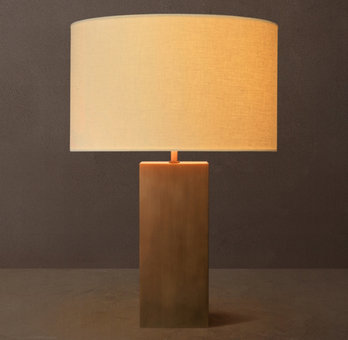 18" lamp shown in Vintage Brass.