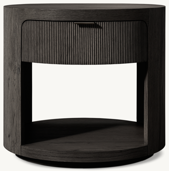 Cambria - Table d’appoint ronde avec rangement 