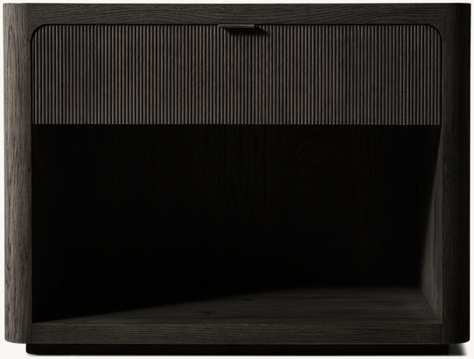 81cm nightstand shown in Black Oak.