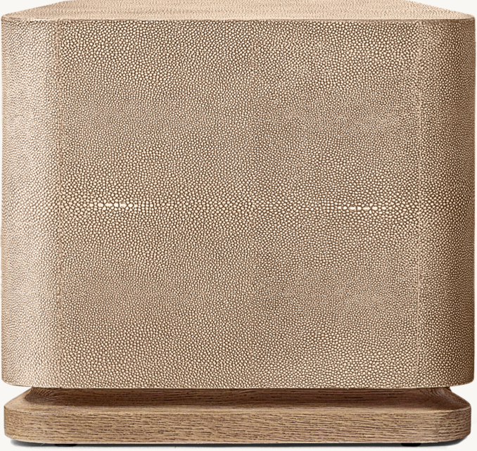 Ligné Shagreen Square Plinth Side Table