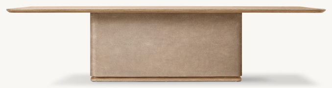 Ligné Shagreen Rectangular Pedestal Dining Table