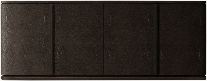 Shown in Ebony Shagreen/Black Brushed Oak.