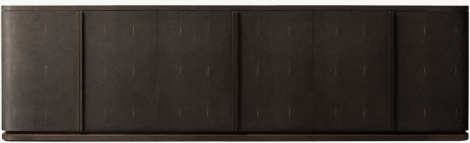 Shown in Ebony Shagreen/Black Brushed Oak.