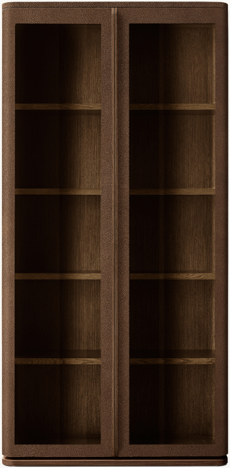 Shown in Mocha Shagreen/Brown Brushed Oak.