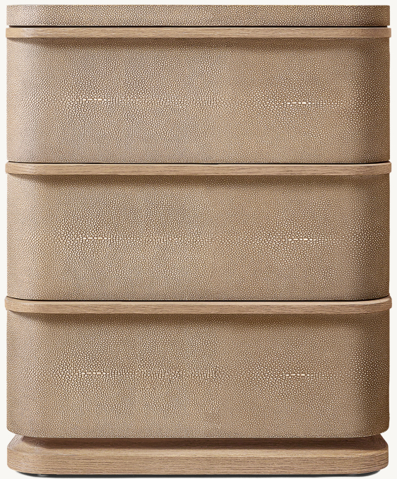 Ligné Shagreen Closed Bedside Table