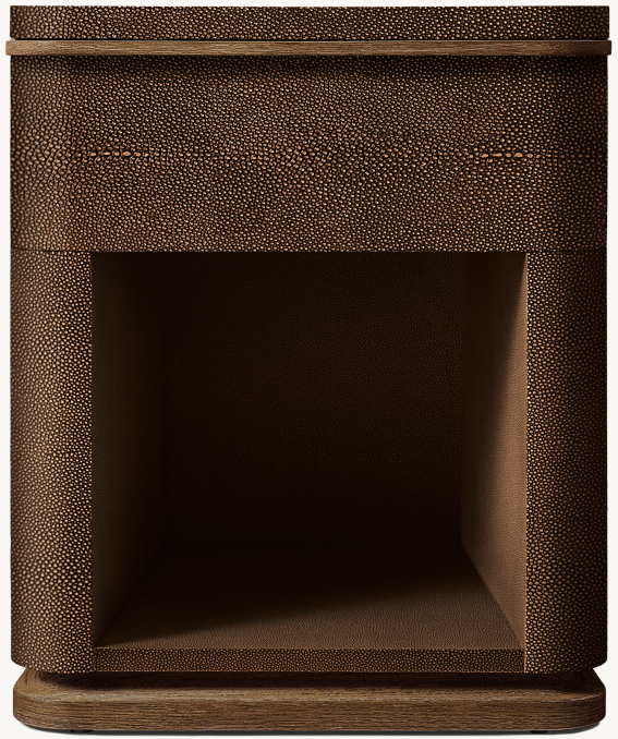 20" nightstand shown in Mocha Shagreen/Brown Brushed Oak.