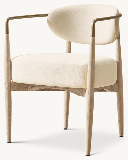 Arno Luxe Fabric Dining Armchair