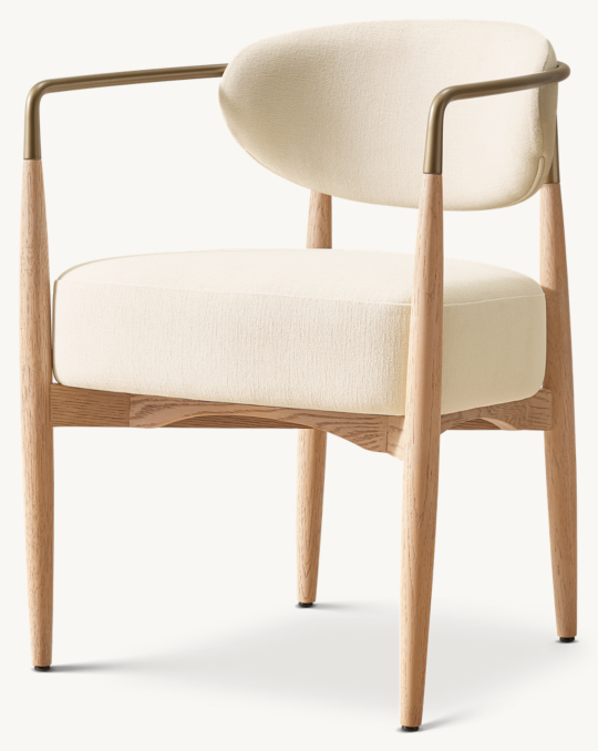 Arno Luxe Fabric Dining Armchair