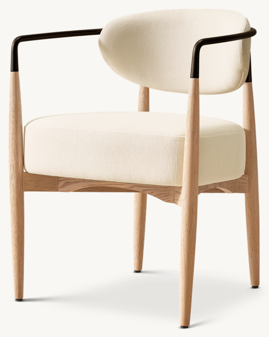 Arno Luxe Fabric Dining Armchair