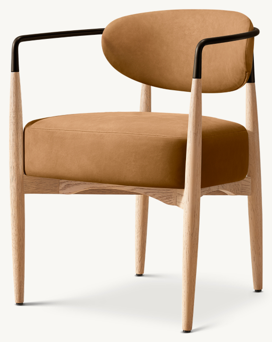 Shown in Vegan Leather Chestnut with Light Oak/Bronze finish.
