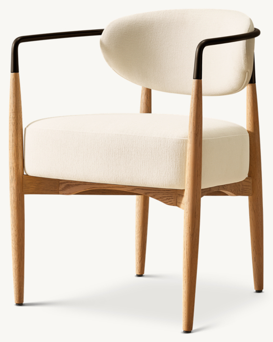 Arno Luxe Fabric Dining Armchair